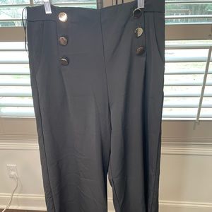 Black pants with gold bottoms size L